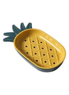 Buy Pineapple soap dish Green/Yellow in UAE