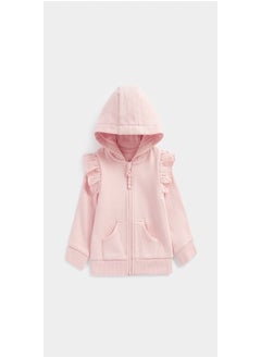 اشتري Pink Broderie Frill Zip Up Hoodie في الامارات