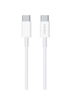 Buy Fast Charging Cable Cord USB C To USB C 1 Meter Cable 60W White in UAE