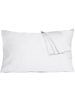 Buy Cotton Pillowcases- Breathable, Easy to Wash, Standard Size 50 x 75cm, Set of 2 Pack, with Envelope Closure in Saudi Arabia