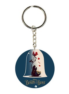 Buy Beauty And Beast Printed Keychain in UAE