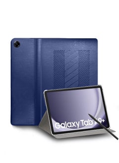 اشتري Premium PU Leather Smart Flip Case Cover with Auto Sleep and Wake for Samsung Galaxy Tab A9 Plus 11 Inch 2023 – Navy Blue في السعودية