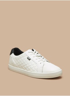 Buy Men's Textured Lace-Up Sneakers in UAE