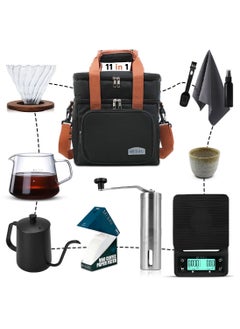 Buy Coffee set for v60 drip coffee 11 in 1 with black bag in Saudi Arabia