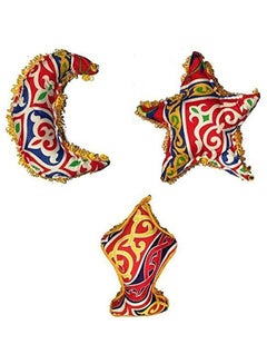 Buy A set of Ramadan decorations consisting of 3 shapes of a crescent, lantern, and star. It is suitable as a decorative ruffle for a beautiful Ramadan. It can be hung. Multi-colored. in Egypt