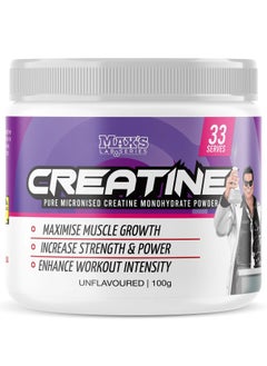 Buy Creatine Monohydrate Micronised Powder 100 g, Unflavour in UAE