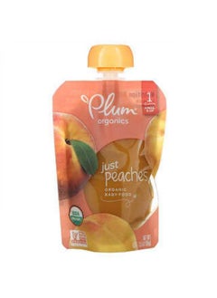 Buy Plum Organics, Organic Baby Food, 4 Mons & Up, Peaches, 3.5 oz (99 g) in UAE