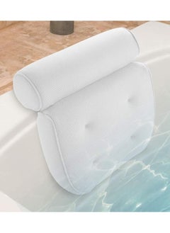 Buy Comfortable Bath Pillow for Bathtub, Suction Cups, Breathable 3D Mesh Design, Comfortable Support for Head, Neck, Shoulders and Back in Egypt