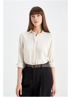 Buy Woman Woven Regular Fit Long Sleeve Shirt in Egypt