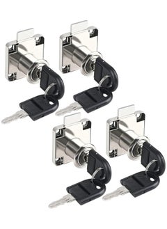 Buy Armstrong Lock For Drawer Cabinet Cupboard Two Double Turn 508 26Mm Pack Of 4 Chrome Plated in UAE