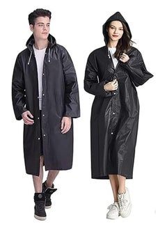 Buy 2 Pack Rain Coats Poncho for Adult, Women Men Reusable Raincoats Emergency with Hood and Drawstring in Saudi Arabia