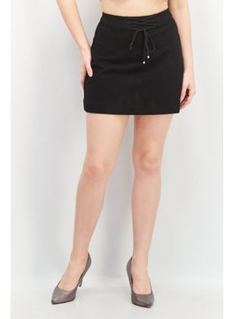 Buy Women Solid Mini Skirt, Black in UAE