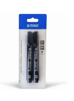 Buy Maxi Permanant Marker Chisel Tip 2pc Black in a Blister Card,water proof.Suitable to use on most surface.paper, cardboard, plastic, metal or wood in UAE