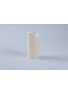 Buy Glow Led Wax Pillar Candle Cream D8x15cm in UAE