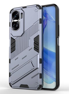 Buy Shockproof Protective Case Cover With Phone Holder For Honor 90 Lite Grey in Saudi Arabia