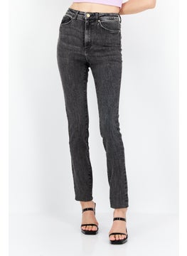 اشتري Women Skinny Fit 36 Length Washed Stretchable Jeans, Medium Grey في الامارات