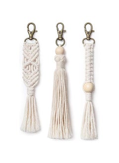 Buy Macrame Keychains Boho Macrame Bag Charms with Tassels Car Hanging 3 pieces in Egypt