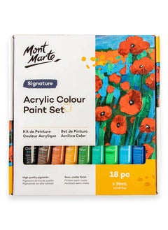 Buy Mont Marte Acrylic Colour Paint Set 18pc x 36ml in Saudi Arabia