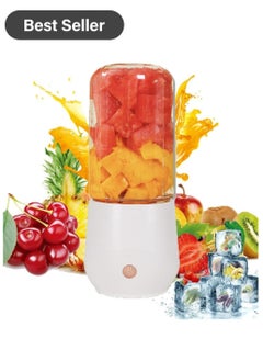 Buy Portable Personal Juicer Kitchen Juicer Cup with USB Rechargeable Single Fruit Shake Smoothies Mixer Maker Individual Smoothie Blender for Travel Camping 500ML in Saudi Arabia