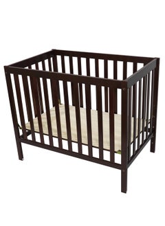 اشتري ClassiComfort Baby Wood Crib - Dark Brown في الامارات