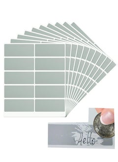 اشتري 300PCS(30Sheets) Scratch Off Stickers Labels - Rectangle, Gray, 60mm x 25mm Self-Adhesive Easy to Peel and Stick for DIY Wedding Party Games Fundraisers Promotions في السعودية