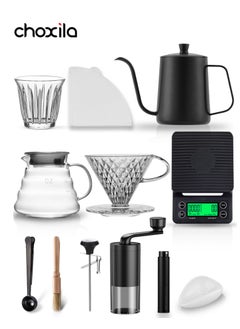 Buy 12 Pieces V60 set, Size 2 Pour Over Coffee Set, Hand Drip Coffee Set in Saudi Arabia