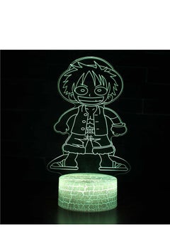 Buy Anime Luffy 3D Night Light, Manga Figure Luffy Zoro Touch Bedside Lamp 16 Color Bedroom LED Night Light, Anime Luffy 3D Desk Lamp for Birthday Christmas to Boys/Girls/Fans in UAE