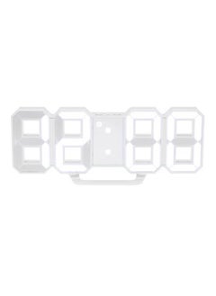 Buy Multifunctional LED Digital Wall Clock 12H/24H Time Display With Alarm White 22x9.3x4.5cm in Saudi Arabia