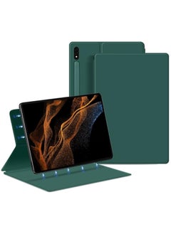 Buy Samsung Galaxy Tab S9 Ultra Case 14.6 inch Ultra Thin Smart Magnetic Cover With Pen Slot Leather Shell Sleep Wake-Up in UAE