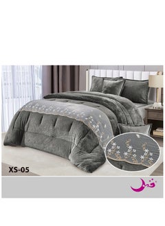 Buy Moon Fur Winter King Size Bedspread Quilt Set 6 Pieces 260x230cm in Saudi Arabia