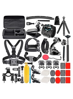 Buy 50-In-1 Action Camera Accessory Kit, Compatible with GoPro Hero10/Hero9/Hero8/Hero7, Insta360, DJI Osmo Action, AKASO, APEMAN, Campark, SJCAM in Saudi Arabia