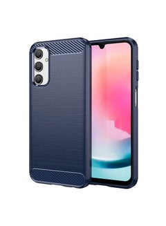 Buy Samsung Galaxy A24 4G Case Soft Carbon Fiber Fashion Design Cover with Military Grade Shockproof  Protection Slim Fit Phone Protector  Blue in Saudi Arabia