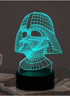 Buy Multicolour Star Wars Black Knight Lamp for Boy Room 3D Cartoon Night Light Darth Vader Dark Warrior LED 16 Color USB Remote Change Table Lamp Holiday Party Mood RGB Illusion Kids Toys Xmas Friends in UAE