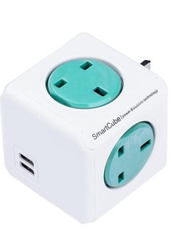 Buy 4 Way Smart Cube Extension Socket Grey/White in Saudi Arabia
