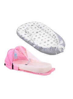 Buy Star Babies - Baby Sleeping Pod + Bed with Mosquito Net-Pink in UAE