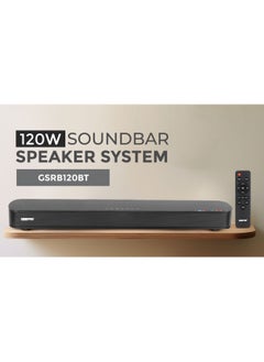 اشتري Portable SoundBar 120W | Bluetooth 5.0 | Optical & ARC Input | Connect To TV, Mobile, Laptop & More | GSRB120BT Black في الامارات