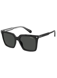 Buy Women Square Sunglasses PLD 4115/S/X  BLACK 54 in Saudi Arabia
