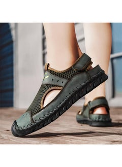 Buy Sandals Men's Spring Breathable Beach Shoes Men's Mesh Fashionable Sandals Men's Daily Flip-on Shoes Men in Saudi Arabia