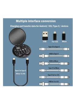 Buy Multifunctional USB Data Cable Set Storage Box with Multi USB Charging Adapter Cable Kit Usb To Type C Usb Adapter in Egypt