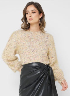 Buy Crew Neck Shimmer Sweater in UAE