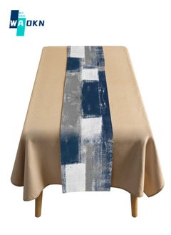 Buy Abstract Oil Painting Color Cotton and Linen Table Runner, Contrasting Minimalist Tablecloth, Farmhouse Style Table Decoration, Table Decoration for Family Wedding Party, 33x229 cm in UAE