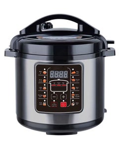 اشتري 9 Liters 1350W stainless steel electric pressure cooker, Slow, Rice Cooker, Yogurt, Cake Maker,Steamer and Warmer, Silver.perfect for larger families في الامارات