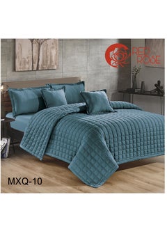 Buy Single Bed Comforter Set 4-Piece Compressed Mattress Microfiber Size 210x160 cm in Saudi Arabia