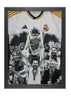 Buy Real Madrid UCL Champion - Framed Poster 30x40cm - Football Memorabilia, Soccer Collectible, Gift for Fans in UAE