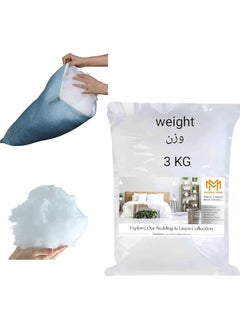 Buy MANAAL HOME | 3 KG Polyester Fiber Fill Original, Premium Fiber Fill Stuffing, Fluff Stuffing High Resilience Fill Fiber for Stuffed Animal Crafts, Pillow Stuffing, Cushions Stuffing in Saudi Arabia