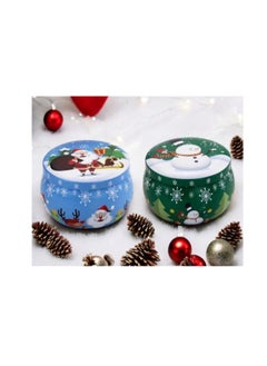 Buy Christmas Scented Aroma Candle in Tin Can 02 pieces (random shapes) in Egypt