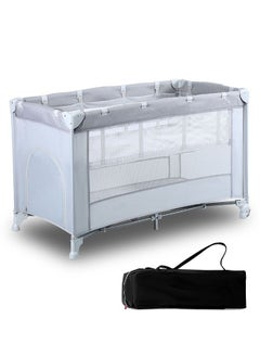 Buy Double Layer Baby Crib Foldable and Multifunctional Playpen for Babies and Toddlers in Saudi Arabia