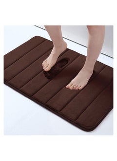 Buy 2 pack Non Slip Mat With Memory Foam Super Absorbent Bath Rugs Washable Kitchen Mats is Machine Wash Easy to Dry for Bathroom Floor Rugs in UAE