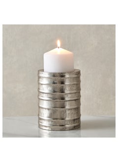 Buy Lauren Metal Pillar Candleholder 11 x 15 x 11 cm in UAE