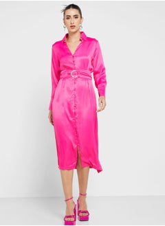 Buy Urban Minx Belted Shirt Dress in UAE